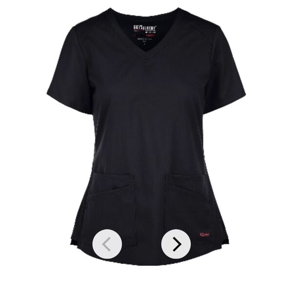 Women’s Grey’s Anatomy Black Women's V-Neck Scrub Top and Pants Size Small - Picture 2 of 16